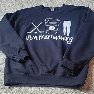 Hockey Mom Sweatshirt. Small. Black